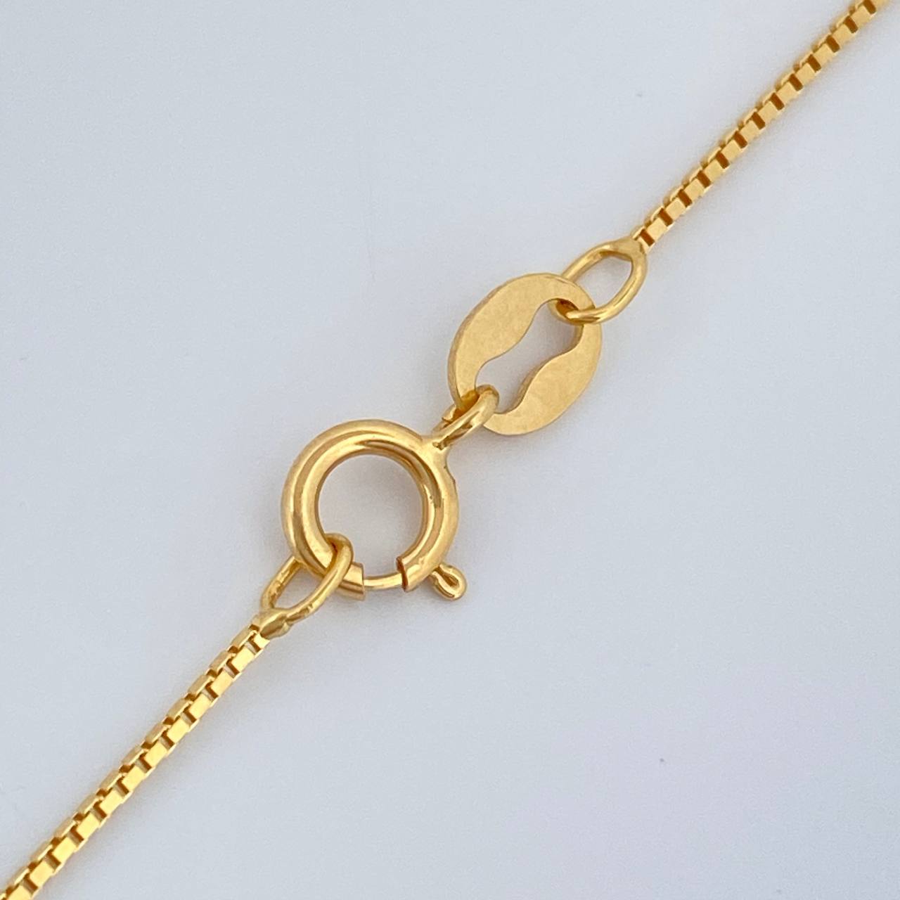 Set Cadena y Dije Veneciana + Ancla 1.4gr / 0.6mm Oro Amarillo 18K (Oferta) &