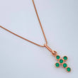 Set Cadena y Dije Veneciana + Cruz 1.8gr / 0.55mm Oro Rosa 18K (Oferta) &