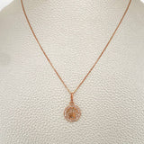 Set Cadena y Dije Veneciana + Corona  1.95gr / 0.6mm Oro Rosa 18K (Oferta) &