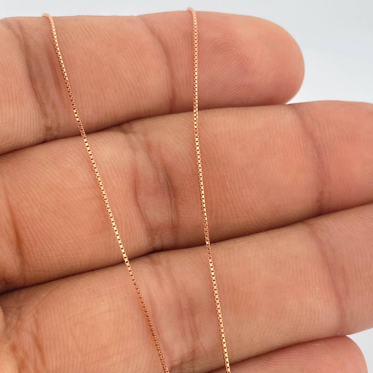 Set Cadena y Dije Veneciana + Fe 2gr / 0.55mm Oro Rosa 18K (Oferta) &