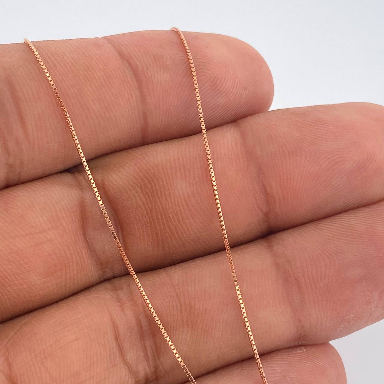 Set Cadena y Dije Veneciana + Cruz 1.8gr / 0.55mm Oro Rosa 18K (Oferta) &