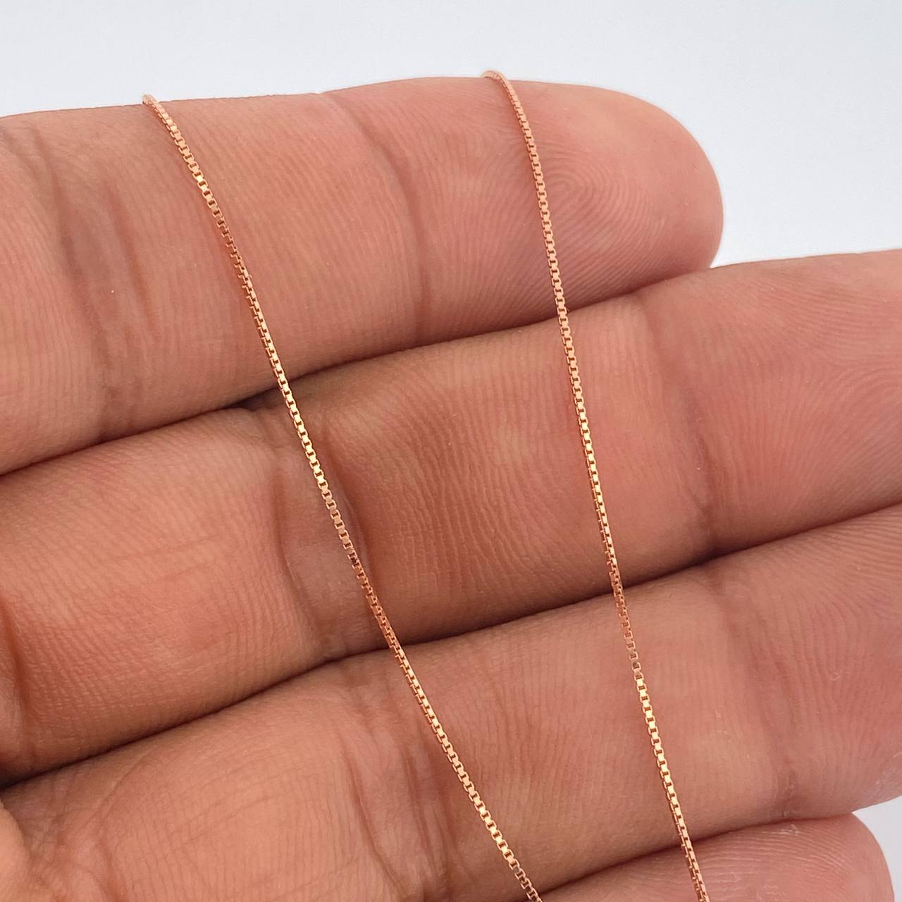 Set Cadena y Dije Veneciana + Oso 2.5gr / 0.6mm Oro Rosa 18K (Oferta) &