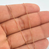 Set Cadena y Dije Veneciana + Trebol 1.9gr / 0.55mm Oro Rosa 18K (Oferta) &