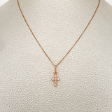 Set Cadena y Dije Veneciana + Cruz 2gr / 0.65mm Oro Rosa 18K (Oferta) &