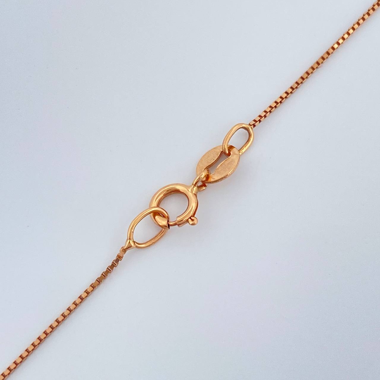 Set Cadena y Dije Veneciana + Cruz 1.8gr / 0.6mm Oro Rosa 18K (Oferta) &