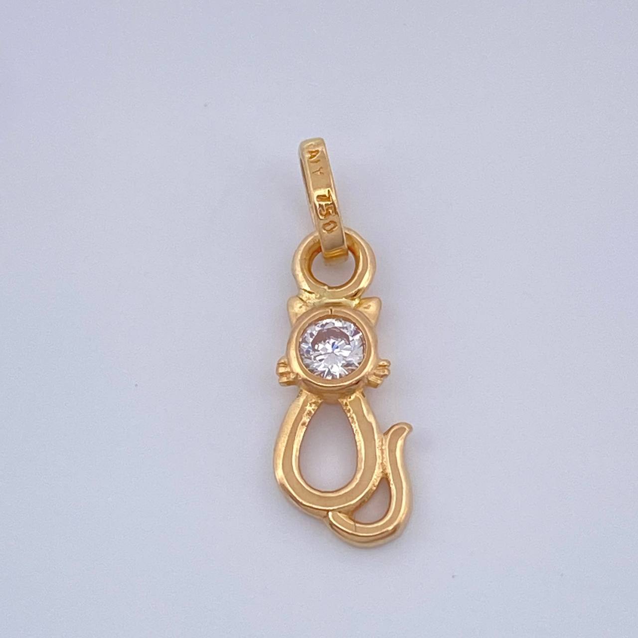 Dije Gato 0.7gr / 1.7cm / Oro Amarillo 18K &