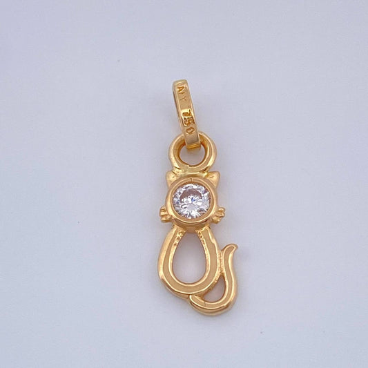 Dije Gato 0.7gr / 1.7cm / Oro Amarillo 18K &