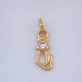 Dije Gato 0.7gr / 1.7cm / Oro Amarillo 18K &