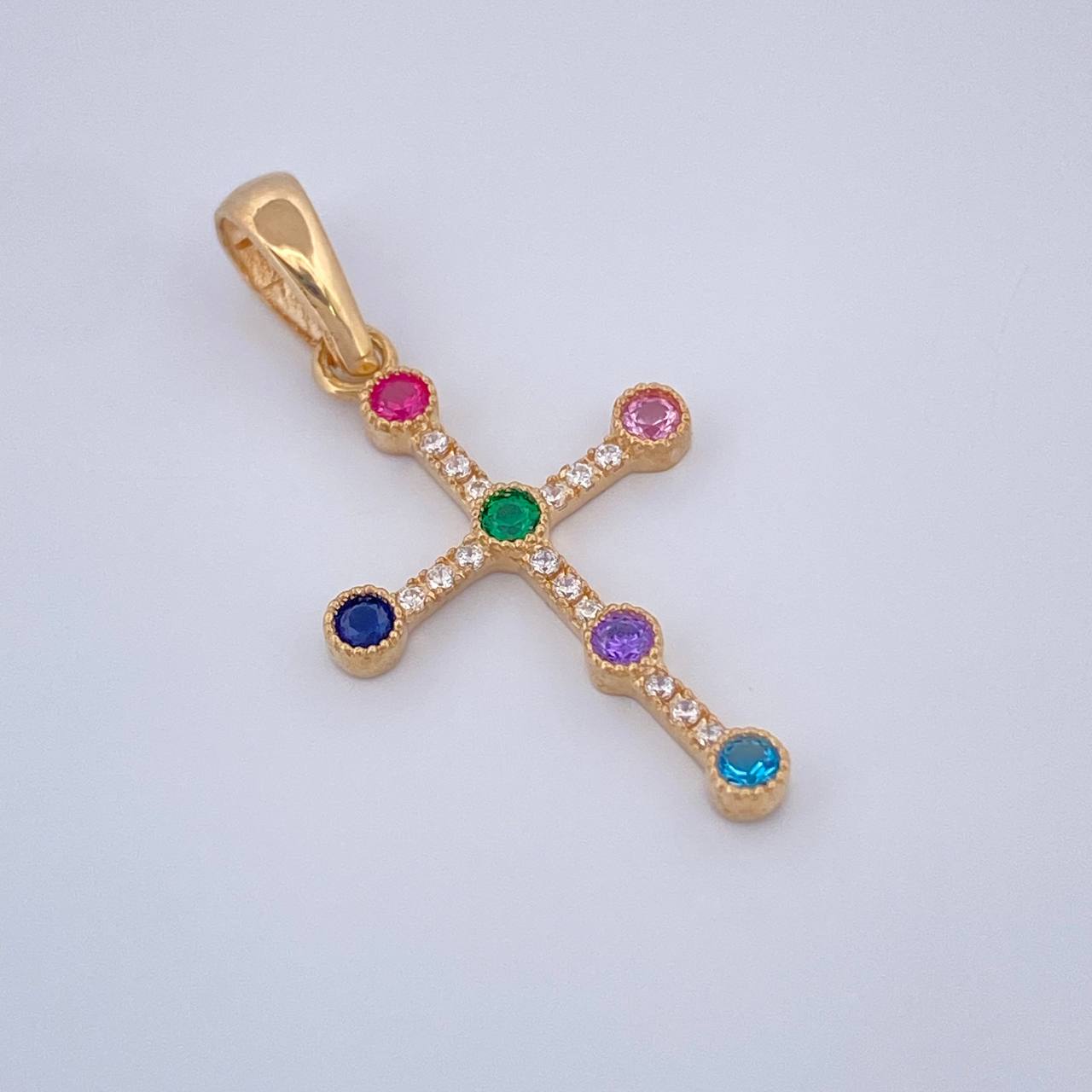 Dije Cruz Bolas 1.25gr / 3cm / Oro Amarillo 18K &