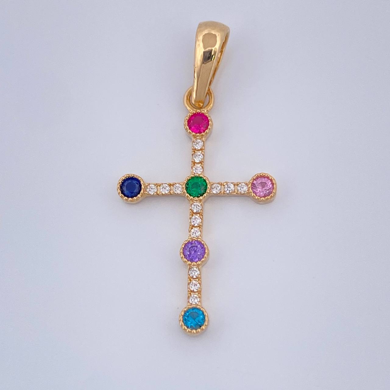 Dije Cruz Bolas 1.25gr / 3cm / Oro Amarillo 18K &
