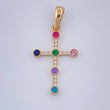 Dije Cruz Bolas 1.25gr / 3cm / Oro Amarillo 18K &