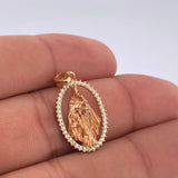 Dije Virgen del Carmen 2.65gr / 2.8cm / Dos Oros Amarillo Rosa 18K &