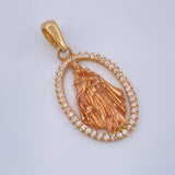 Dije Virgen del Carmen 2.65gr / 2.8cm / Dos Oros Amarillo Rosa 18K &