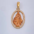 Dije Virgen del Carmen 2.65gr / 2.8cm / Dos Oros Amarillo Rosa 18K &