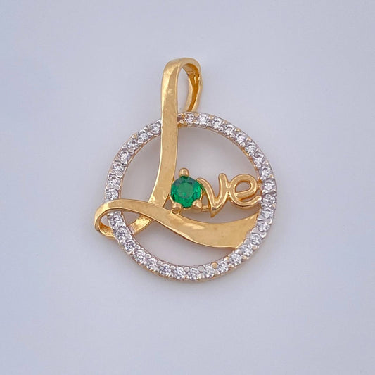 Dije Love 1.25gr / 2cm / Dos Oros Amarillo Blanco 18K &