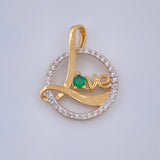 Dije Love 1.25gr / 2cm / Dos Oros Amarillo Blanco 18K &