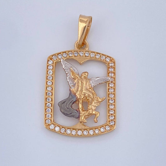 Dije San Miguel Arcangel 2gr / 2.5cm / Tres Oros 18K &