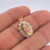 Dije Virgen de Guadalupe 2.8gr / 2.5cm / Dos Oros Amarillo Blanco 18K &