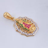 Dije Virgen de Guadalupe 2.8gr / 2.5cm / Dos Oros Amarillo Blanco 18K &