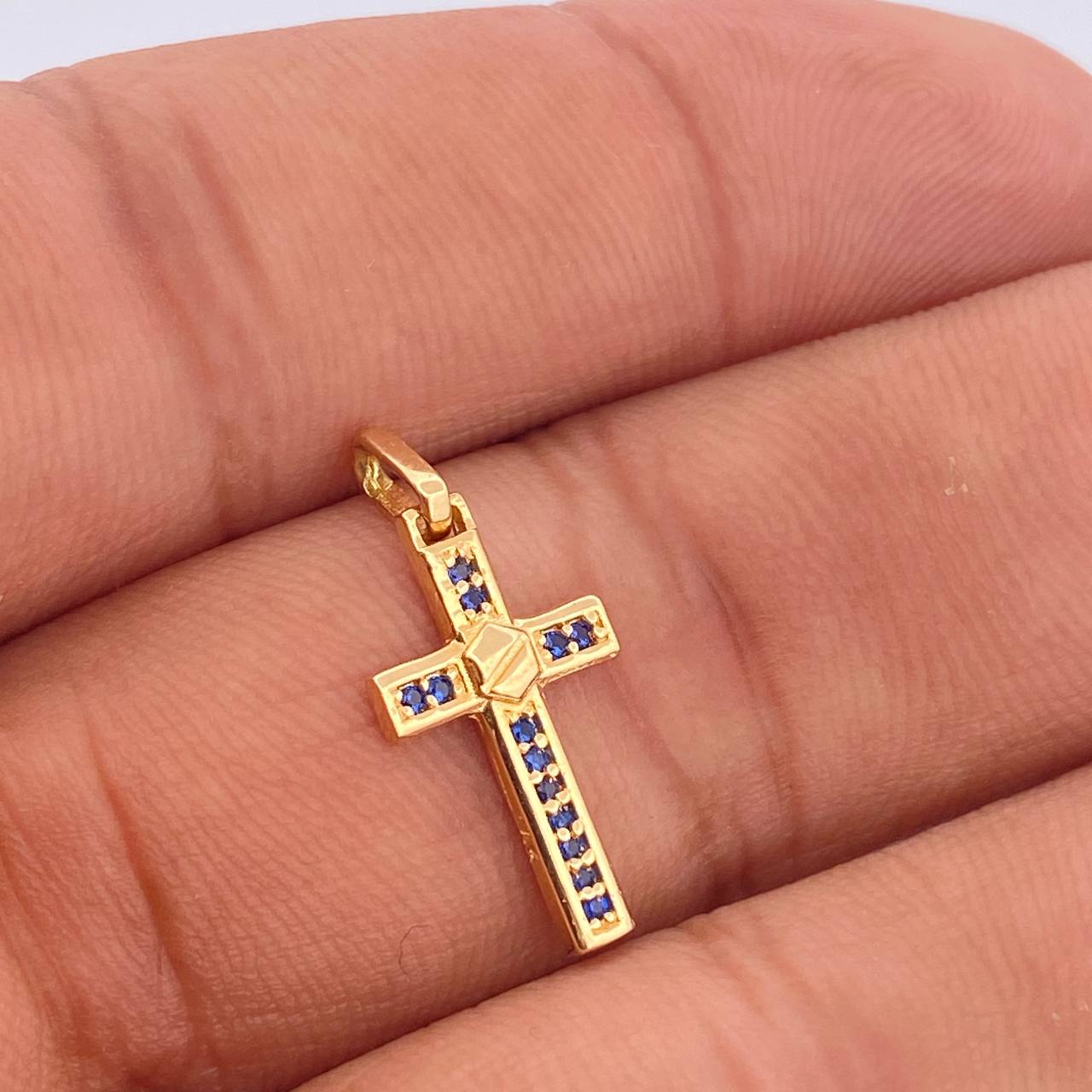 Dije Cruz Tornillo 1gr / 2.2cm / Oro Amarillo 18K &