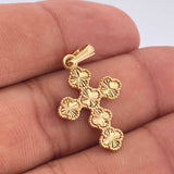 Dije Cruz Trebol 2.4gr / 3cm / Oro Amarillo 18K &