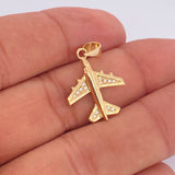 Dije Avion 2.05gr / 2.6cm / Oro Amarillo 18K &