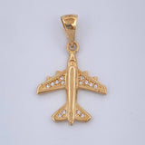 Dije Avion 2.05gr / 2.6cm / Oro Amarillo 18K &