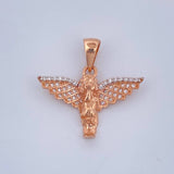 Dije Angel 2.8gr / 2.5cm / Dos Oros Rosa Blanco 18K &