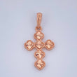 Dije Cruz Trebol 2.35gr / 3cm / Oro Rosa 18K &