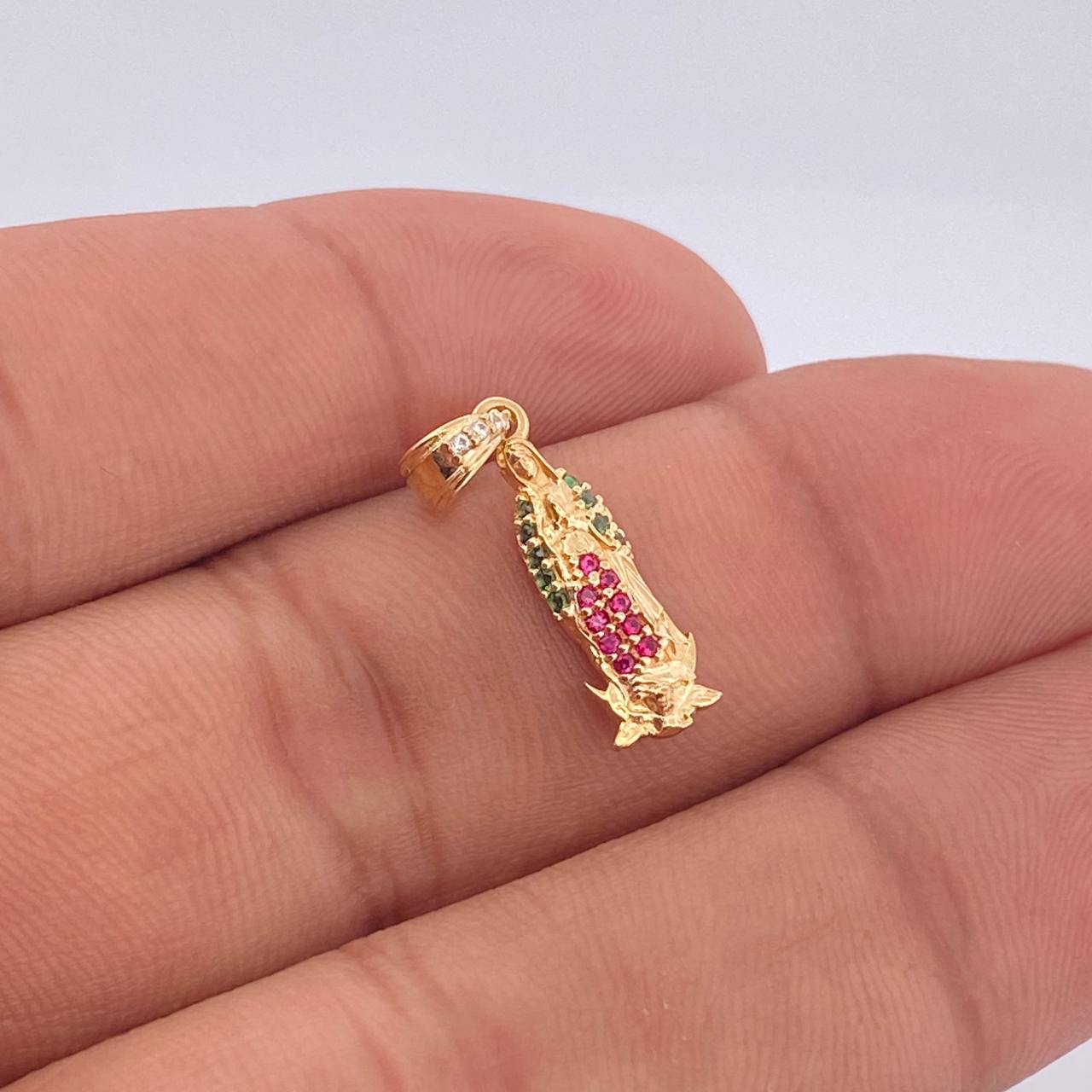 Dije Virgen de Guadalupe 1.3gr / 2.3cm / Oro Amarillo 18K &