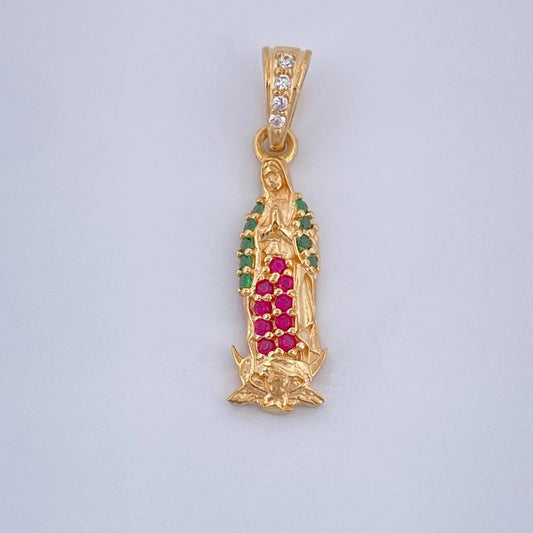 Dije Virgen de Guadalupe 1.3gr / 2.3cm / Oro Amarillo 18K &