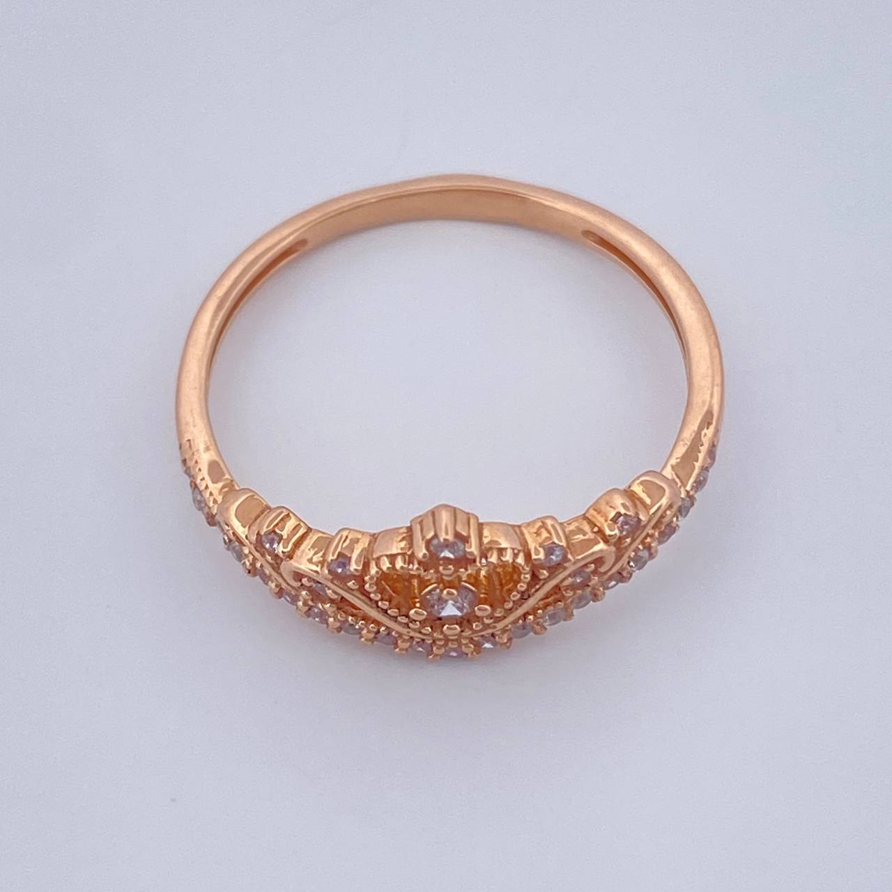 Anillo Tiara 2.15gr / T7 / Oro Rosa 18K &