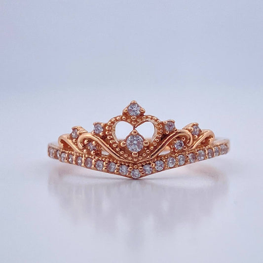 Anillo Tiara 2.15gr / T7 / Oro Rosa 18K &