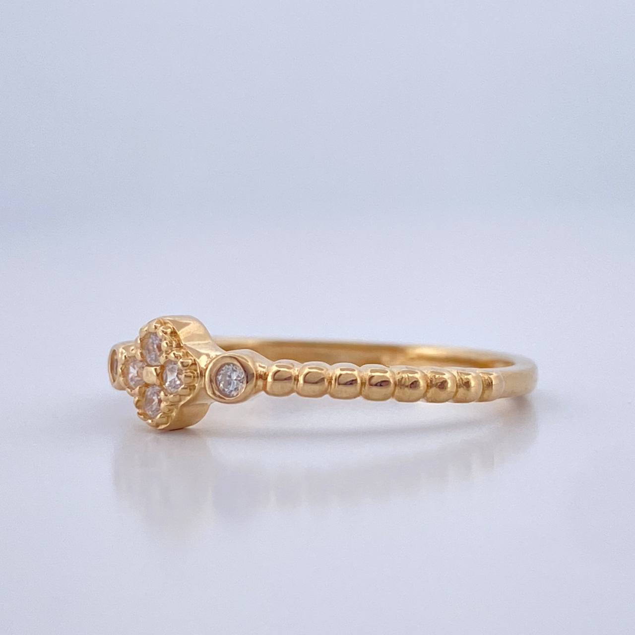 Anillo Solitario Trio 1.9gr / T5 3/4 / Oro Amarillo 18K &