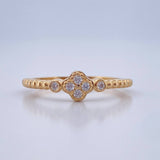 Anillo Solitario Trio 1.9gr / T5 3/4 / Oro Amarillo 18K &