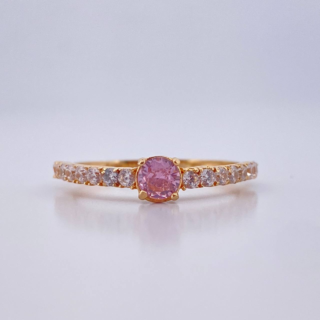 Anillo Solitario Tupido 2.05gr / T7 1/2 / Oro Amarillo 18K &