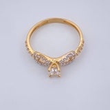 Anillo Moño 1.75gr / T6 1/2 / Dos Oros Amarillo Blanco 18K &