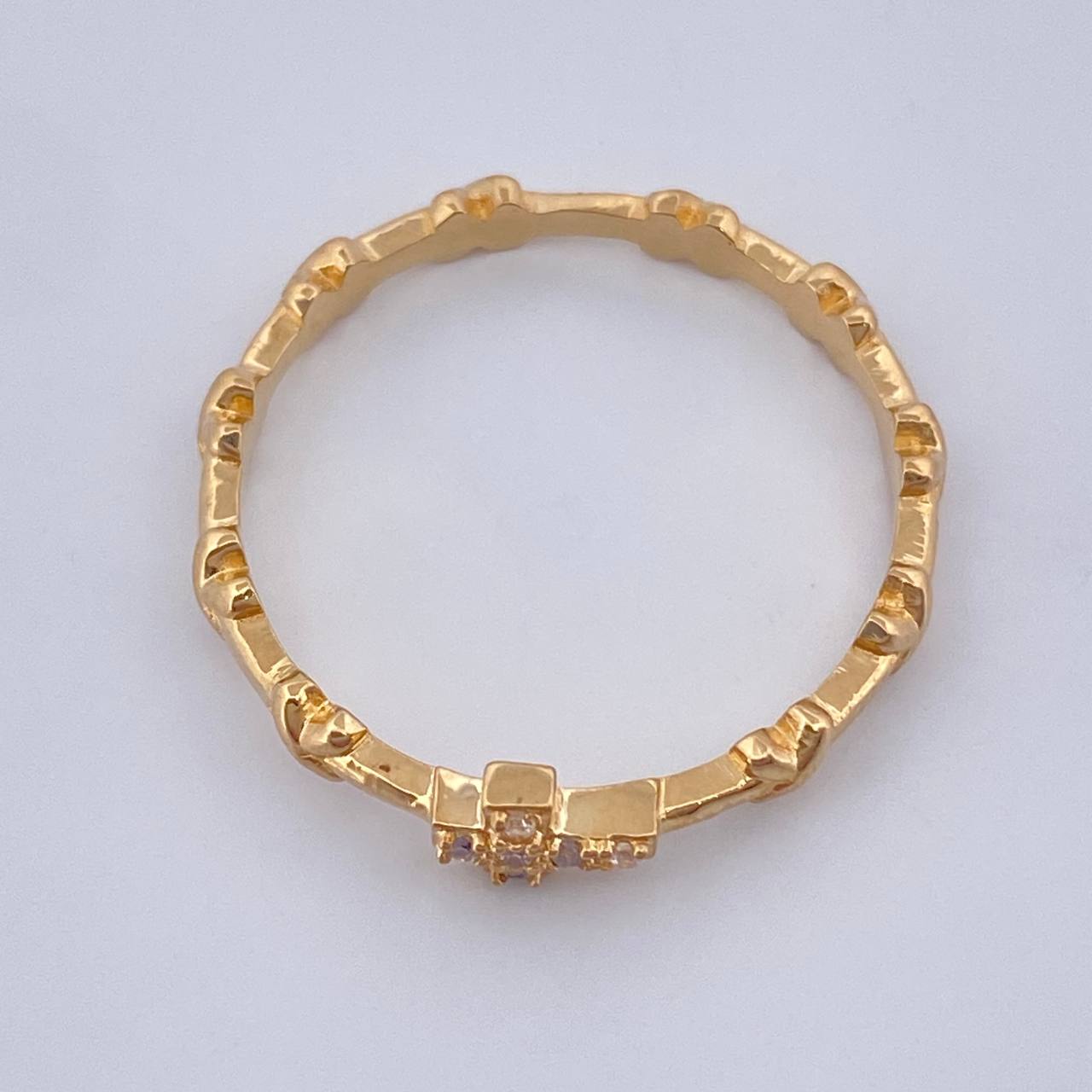 Anillo Cruz Cruzada 1.75gr / T7 1/2 / Oro Amarillo 18K &