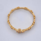 Anillo Cruz Cruzada 1.75gr / T7 1/2 / Oro Amarillo 18K &