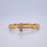 Anillo Cruz Cruzada 1.75gr / T7 1/2 / Oro Amarillo 18K &
