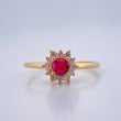 Anillo Halo Flor 1.75gr / T7 / Oro Amarillo 18K &
