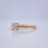 Anillo Solitario Entorchado 2.3gr / T5 3/4 / Oro Amarillo 18K &