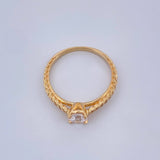 Anillo Solitario Entorchado 2.3gr / T5 3/4 / Oro Amarillo 18K &