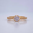 Anillo Solitario Corazon 2.5gr / T6 3/4 / Oro Amarillo 18K &