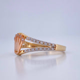 Anillo Corona RX 2.25gr / T8 / Dos Oros Blanco Rosa 18K &