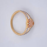 Anillo Corona RX 2.25gr / T8 / Dos Oros Blanco Rosa 18K &