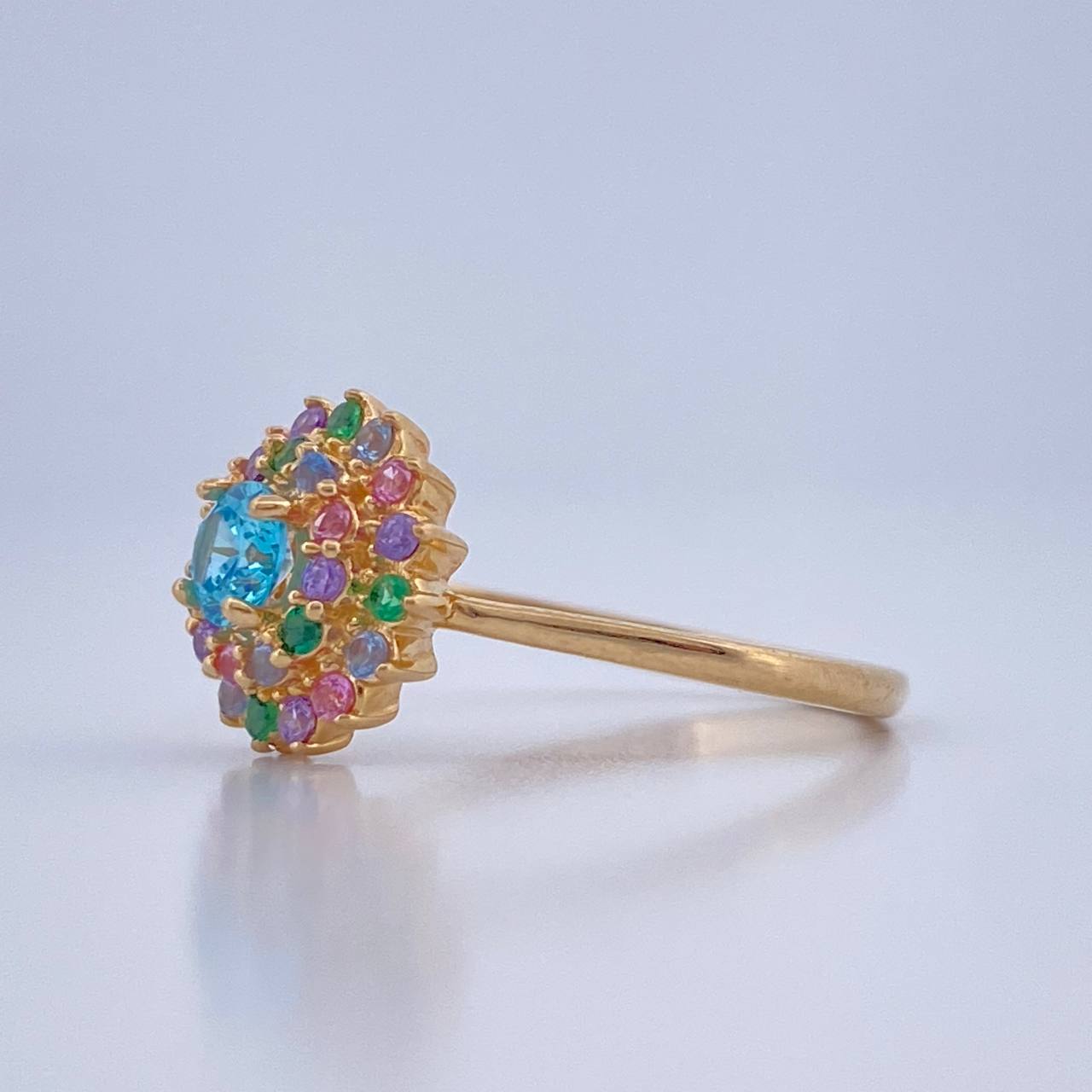 Anillo Flor de Loto 2.35gr / T5 1/2 / Oro Amarillo 18K &