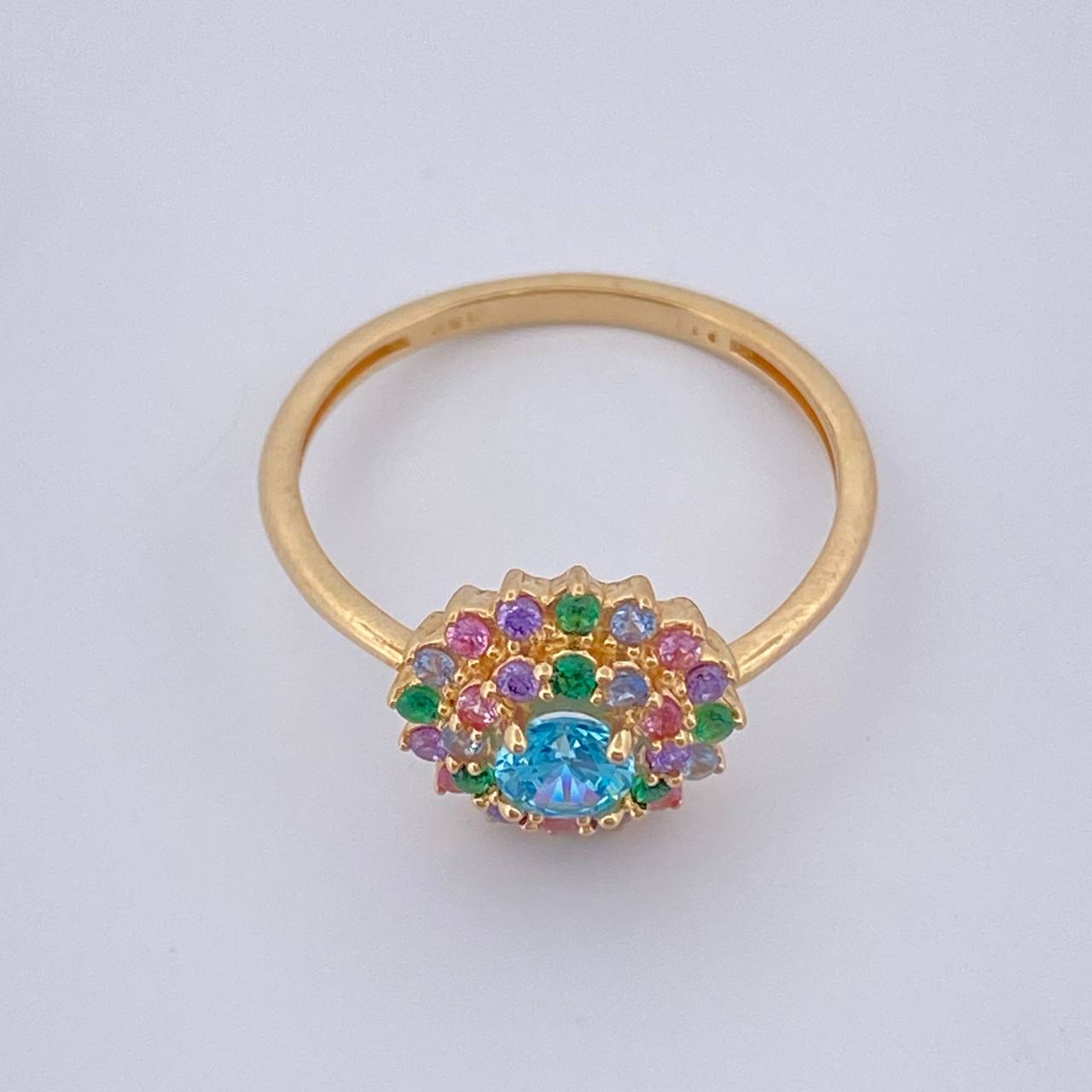 Anillo Flor de Loto 2.35gr / T5 1/2 / Oro Amarillo 18K &