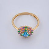 Anillo Flor de Loto 2.35gr / T5 1/2 / Oro Amarillo 18K &