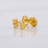 Topos Dúo Chispas 1.05g / 0.6cm Oro Amarillo 18K
